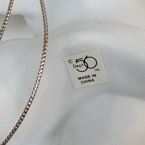 Dept 56 Large Winter Silhouette Cherub Angel 8" White Ornament Horn Retired - Picture 2 of 16